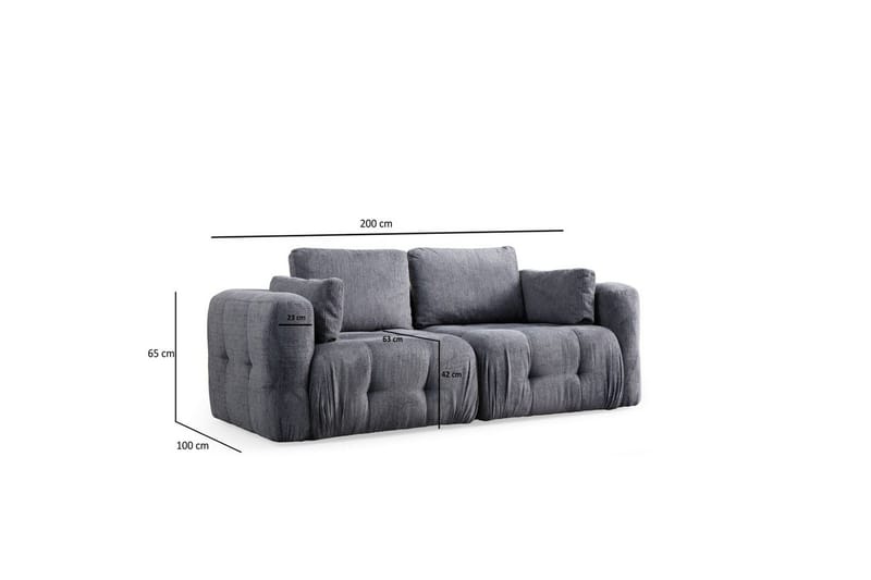 Yvara Soffa 2-sits - Grå - Möbler - Soffa - Modulsoffor - Komplett modulsoffa