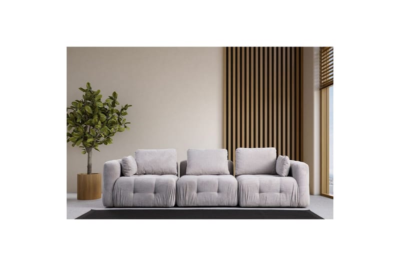 Yvara Soffa 3-sits - Grå - Möbler - Soffa - Modulsoffor - Komplett modulsoffa