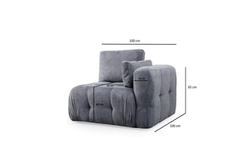 Yvara Soffa 3-sits - Grå - Möbler - Soffa - Modulsoffor - Komplett modulsoffa