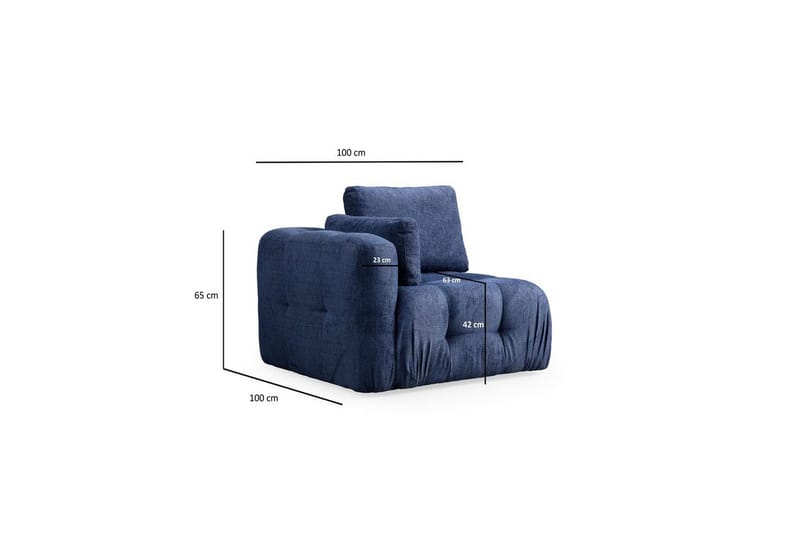 Yvara Soffa 3-sits - Marinblå - Möbler - Soffa - Modulsoffor - Komplett modulsoffa