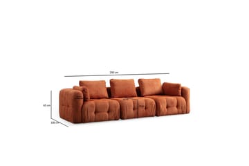Yvara Soffa 3-sits - Orange - Möbler - Soffa - Modulsoffor - Komplett modulsoffa