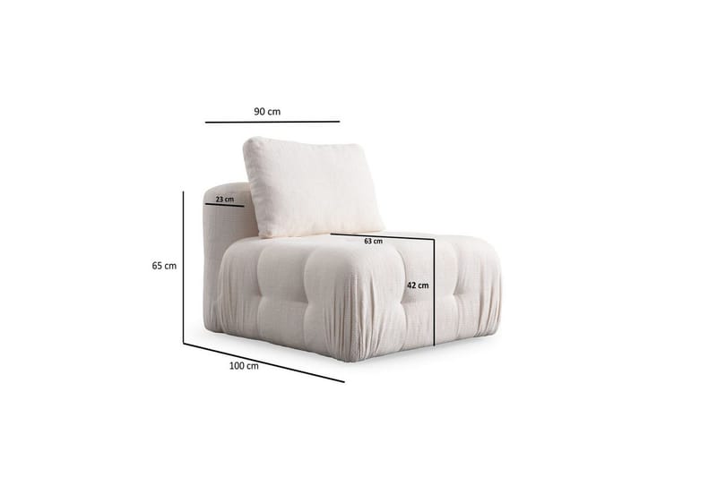 Yvara Soffa 3-sits - Vit - Möbler - Soffa - Modulsoffor - Komplett modulsoffa