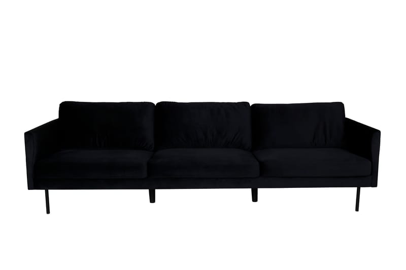 Zoom 3-sits Soffa i Sammet, Svart