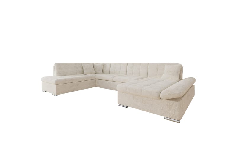 Zumar Soffa med Divan och Schäslong 4-sits, Beige