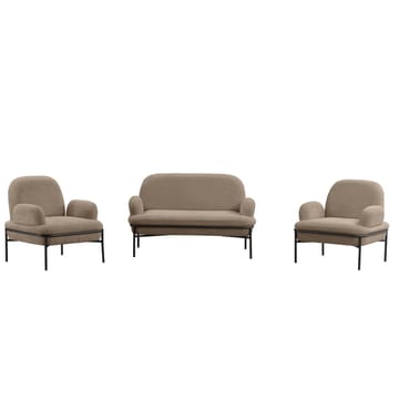 Zyricus Soffgrupp 2-sits Soffa + 2 Fåtöljer Teddy - Cappuccino - Möbler - Soffa - Soffgrupp