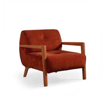 Adesis Fåtölj i Velour - Orange - Möbler - Stolar & fåtöljer - Fåtölj