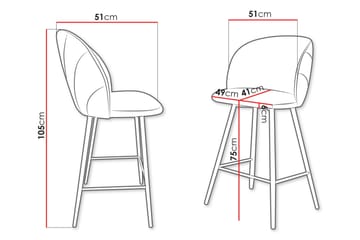 Aikka Barstol 105 cm - Marinblå - Möbler - Stolar & fåtöljer - Barstol & barpall