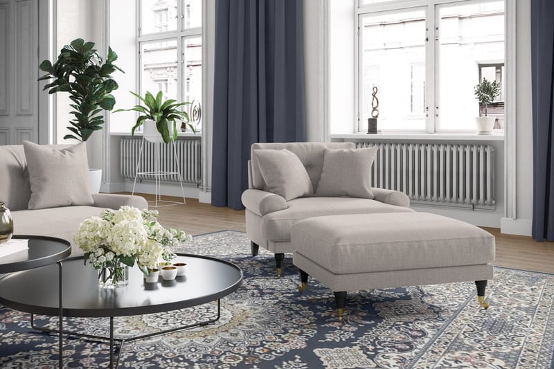 Andrew Loveseat - Beige/Krom - Möbler - Stolar & fåtöljer - Fåtölj