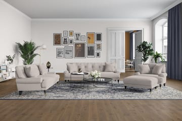 Andrew Loveseat - Beige/Krom - Möbler - Stolar & fåtöljer - Fåtölj