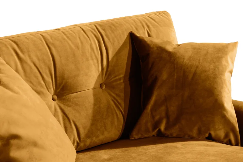 Andrew Loveseat Sammet - Amber/Krom - Möbler - Stolar & fåtöljer - Fåtölj