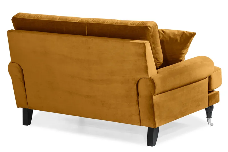 Andrew Loveseat Sammet - Amber/Krom - Möbler - Stolar & fåtöljer - Fåtölj