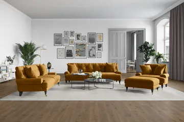 Andrew Loveseat Sammet - Amber/Mässing - Möbler - Stolar & fåtöljer - Fåtölj