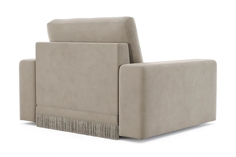Arken Lyx Djup Sammetsfåtölj - Beige - Möbler - Stolar & fåtöljer - Fåtölj