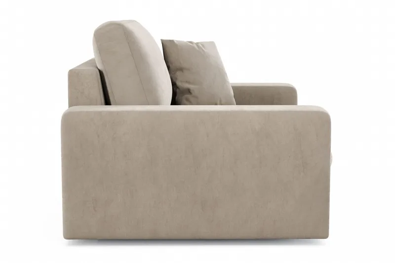 Arken Lyx Djup Sammetsfåtölj - Beige - Möbler - Stolar & fåtöljer - Fåtölj