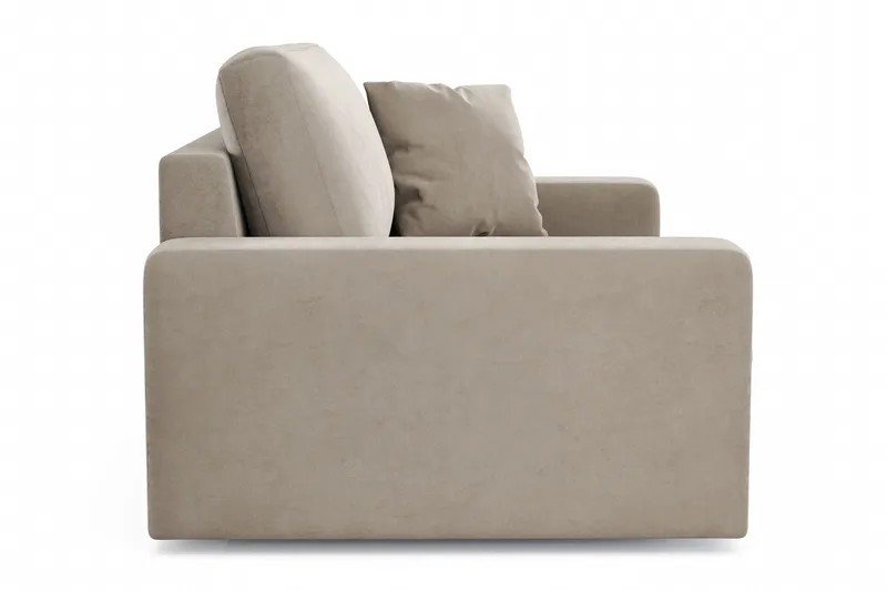 Arken Lyx Stor Djup Sammetsfåtölj - Beige - Möbler - Stolar & fåtöljer - Fåtölj