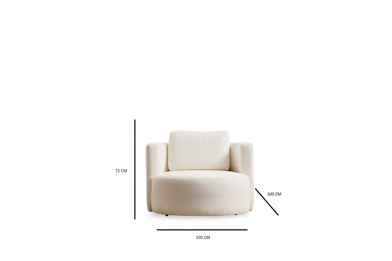 Azoula Fåtölj - Beige - Möbler - Stolar & fåtöljer - Fåtölj