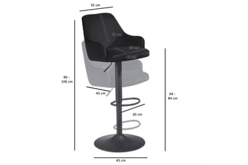 Badan Barstol 106 cm - Antracit - Möbler - Stolar & fåtöljer - Barstol & barpall