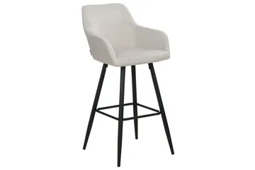 Barstol Casmalia set om 2 Beige-Svart - Beige-Svart - Möbler - Stolar & fåtöljer - Barstol & barpall