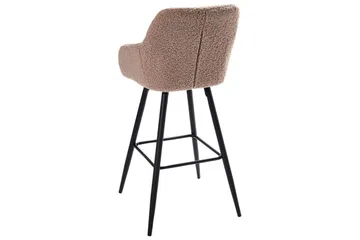 Barstol Casmalia set om 2 Beige/svart - Beige/svart - Möbler - Stolar & fåtöljer - Barstol & barpall