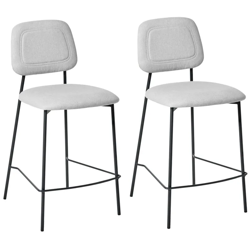 Barstol Duette 2-pack, Grå, svart
