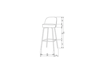 Barstol Vogue - Cognac, 80 cm - Möbler - Stolar & fåtöljer - Barstol & barpall
