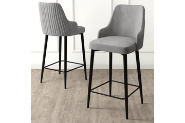 Barstol Ydra Grå / Svart - Grå / Svart - Möbler - Stolar & fåtöljer - Barstol & barpall