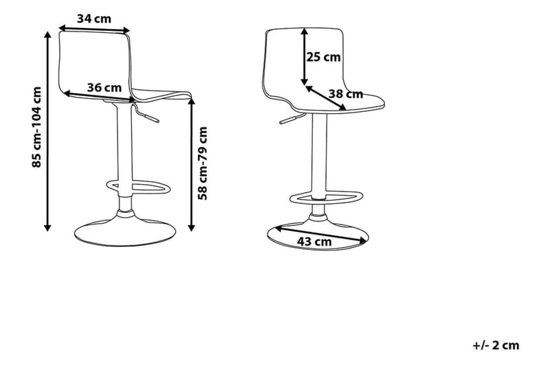 Lucca Barstol 42 cm - Vit - Möbler - Stolar & fåtöljer - Barstol & barpall