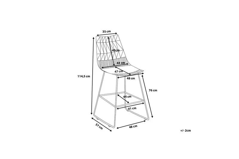 Preston Barstol 48 cm - Svart - Möbler - Stolar & fåtöljer - Barstol & barpall