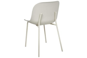 Beloit Matstol i Plast med Metallben - Beige - Möbler - Stolar & fåtöljer - Matstol & köksstol
