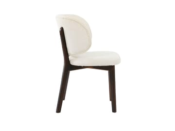 Eira Matstol och Köksstol i Trä med Rökt Ekutseende med Rundad Rygg och Tygsits - Beige - Möbler - Stolar & fåtöljer - Matstol & köksstol