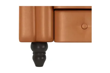 Fåtölj Felix Cognac, PU/trä/metall - Cognac, PU/trä/metall - Möbler - Stolar & fåtöljer - Fåtölj - Chesterfield fåtölj