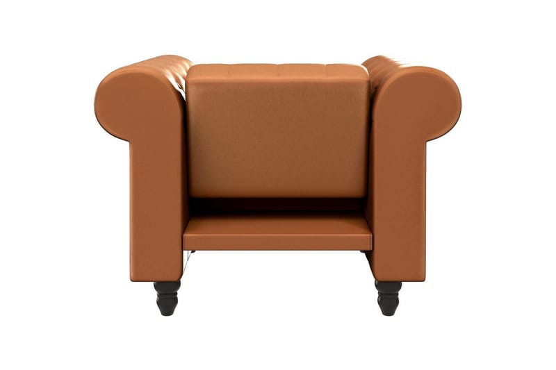 Fåtölj Felix Cognac, PU/trä/metall - Cognac, PU/trä/metall - Möbler - Stolar & fåtöljer - Fåtölj - Chesterfield fåtölj
