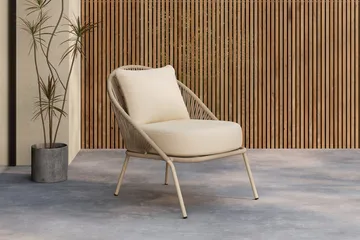 Fåtölj Lindos Utomhus - Beige - Utemöbler - Loungemöbler - Loungestol utomhus