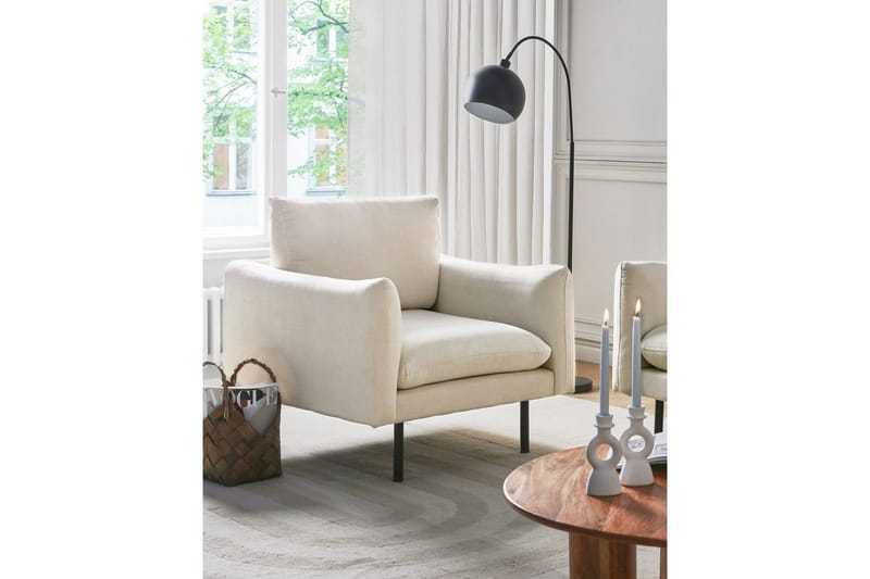 Fåtölj Vinterbro - Beige, svart/Polyester - Möbler - Stolar & fåtöljer - Fåtölj