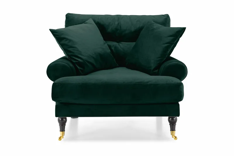 Andrew Sammetsfåtölj - Mörkgrön/Mässing - Möbler - Stolar & fåtöljer - Fåtölj - Howard fåtölj