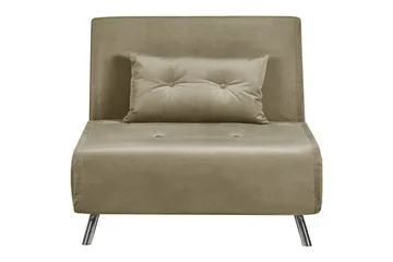 Bäddsoffa Farris - Grön, Silver - Möbler - Stolar & fåtöljer - Fåtölj - Bäddfåtölj