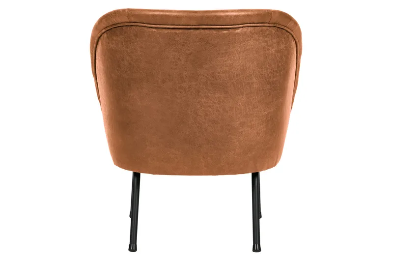 Bastien Retro Fåtölj i Läder - Cognac - Möbler - Stolar & fåtöljer - Fåtölj - Skinnfåtölj & läderfåtölj