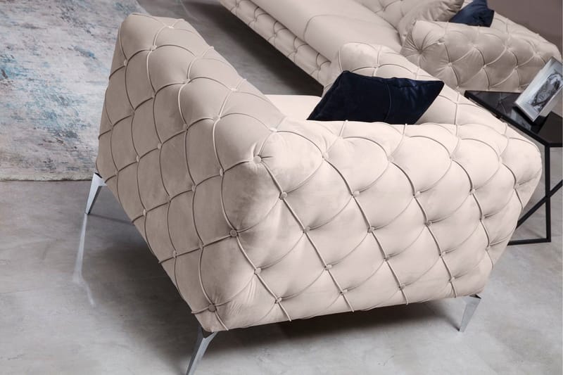 Beachport Fåtölj - Beige - Möbler - Stolar & fåtöljer - Fåtölj - Chesterfield fåtölj