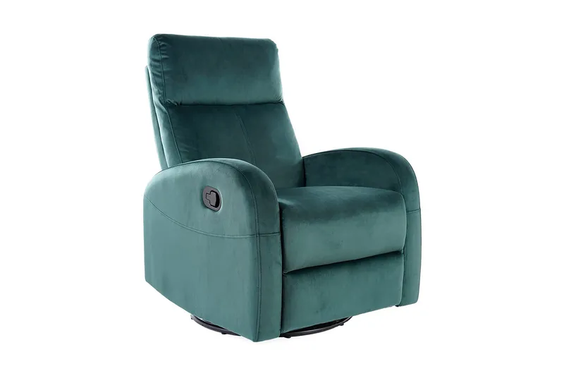 Athos Reclinerfåtölj Ställbar, Sammet/Grön