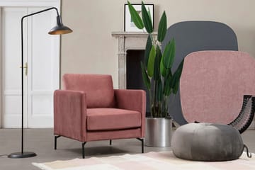 Bramelia Modern Fåtölj i Sammet - Rosa - Möbler - Stolar & fåtöljer - Fåtölj