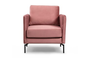 Bramelia Modern Fåtölj i Sammet - Rosa - Möbler - Stolar & fåtöljer - Fåtölj