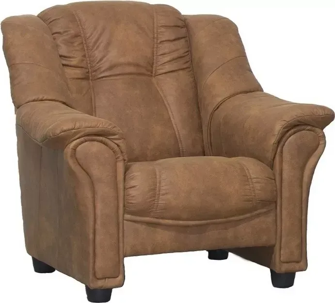 Fåtölj brunt microfiber tyg - Rom, Brun