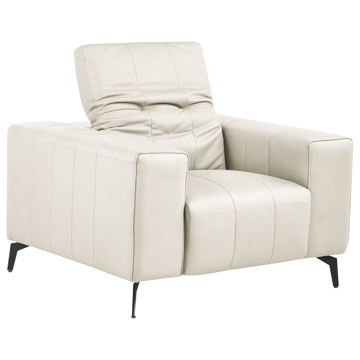 Fåtölj Ommel - Ljusbeige - Möbler - Stolar & fåtöljer - Fåtölj - Skinnfåtölj & läderfåtölj