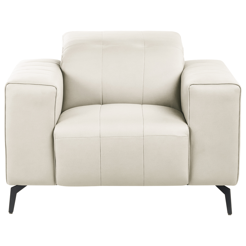 Fåtölj Ommel - Ljusbeige - Möbler - Stolar & fåtöljer - Fåtölj - Skinnfåtölj & läderfåtölj