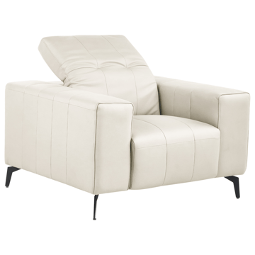 Fåtölj Ommel - Ljusbeige - Möbler - Stolar & fåtöljer - Fåtölj - Skinnfåtölj & läderfåtölj