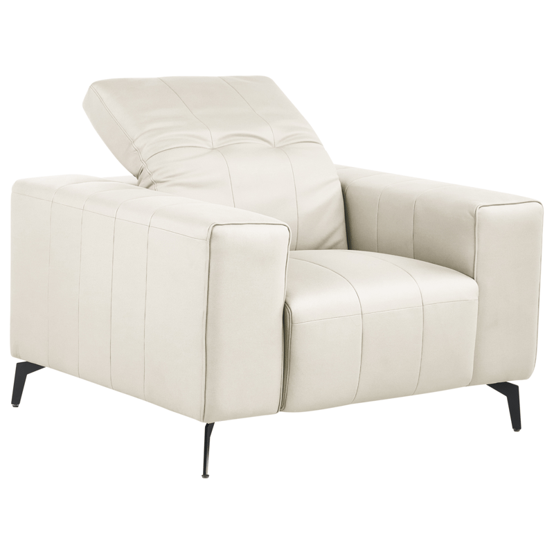 Fåtölj Ommel - Ljusbeige - Möbler - Stolar & fåtöljer - Fåtölj - Skinnfåtölj & läderfåtölj