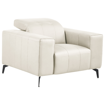 Fåtölj Ommel - Ljusbeige - Möbler - Stolar & fåtöljer - Fåtölj - Skinnfåtölj & läderfåtölj