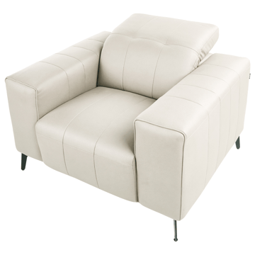 Fåtölj Ommel - Ljusbeige - Möbler - Stolar & fåtöljer - Fåtölj - Skinnfåtölj & läderfåtölj