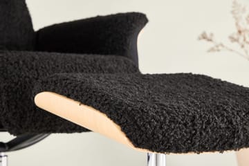 Hagön reclinerfåtölj med fotpall - Svart/oljad ek - Antracit teddy - Möbler - Stolar & fåtöljer - Fåtölj - Fåtölj med fotpall