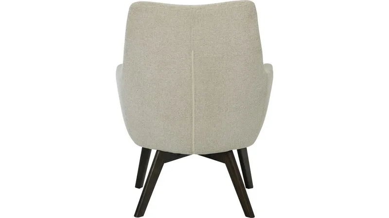 Halren Fåtölj med Fotpall i Tyg - Beige - Möbler - Stolar & fåtöljer - Fåtölj